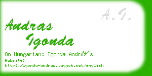 andras igonda business card